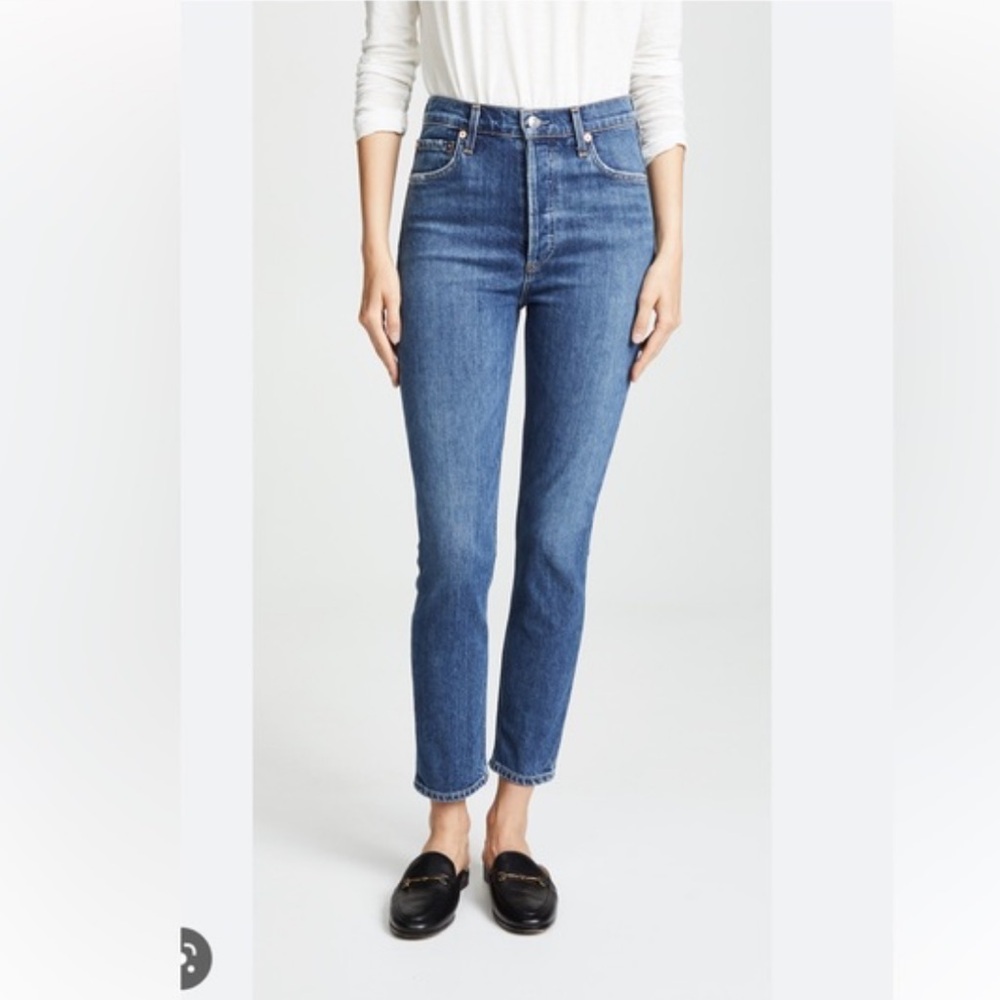 Excellent Condition AGOLDE Nico High-rise Slim-leg Jeans Size 27